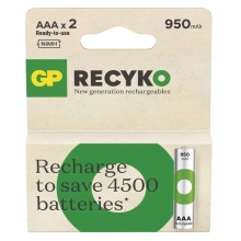 GP nabíjecí baterie RECYKO NEW AAA 950mAh