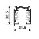 Nord.Alum. 3f lišta GlobalTrac XTS4300-3; bílá 300cm